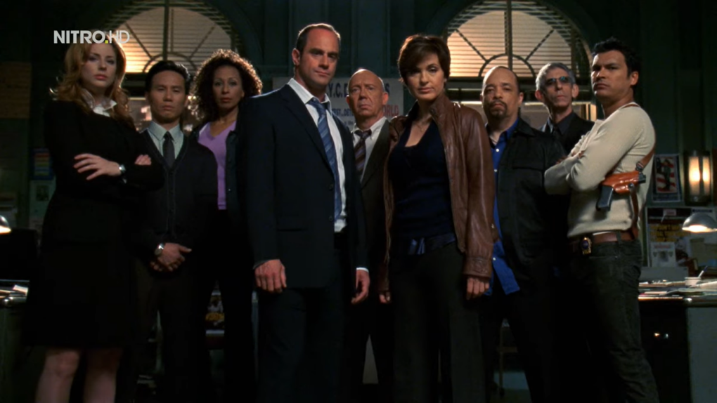 law and order eight characters standing in a group and looking forward